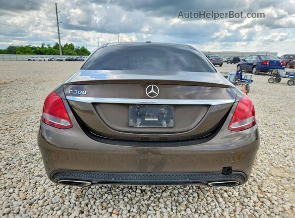 55SWF4JB0HU224543 2017 MERCEDES-BENZ C Brown Rear view