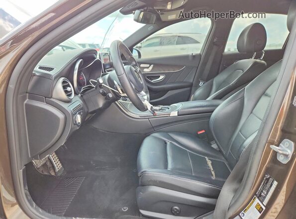 55SWF4JB0HU224543 2017 MERCEDES-BENZ C Brown Front interior view
