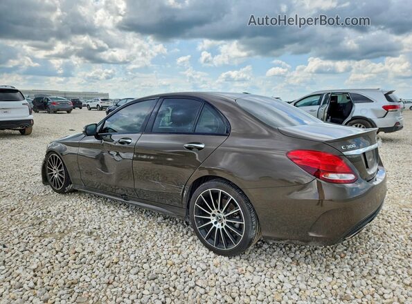 55SWF4JB0HU224543 2017 MERCEDES-BENZ C Brown Rear left