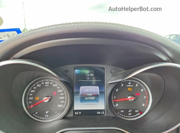 55SWF4JB0HU224543 2017 MERCEDES-BENZ C Brown Instrument cluster view