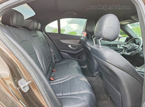 55SWF4JB0HU224543 2017 MERCEDES-BENZ C Brown Rear seats view