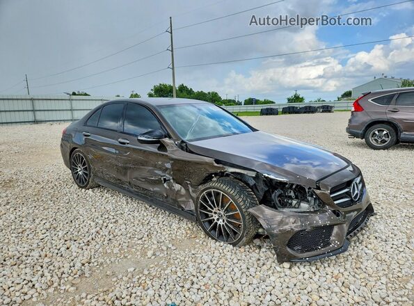 55SWF4JB0HU224543 2017 MERCEDES-BENZ C Brown Front right