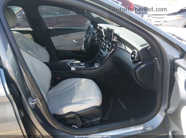 55SWF4JB0JU253465 2018 MERCEDES-BENZ C-CLASS Gray Vista interior delantera