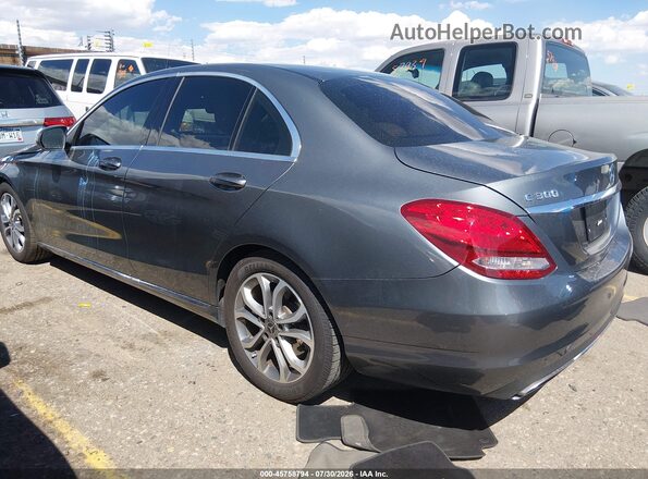 55SWF4JB0JU253465 2018 MERCEDES-BENZ C-CLASS Gray Trasero izquierdo