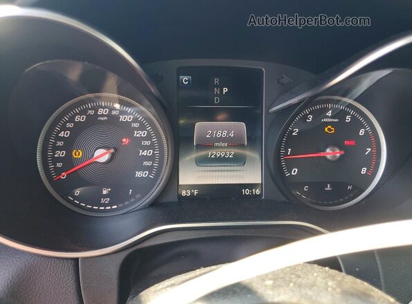 55SWF4JB0JU262635 2018 MERCEDES-BENZ C Black Սարքավորումների վահանակի տեսք