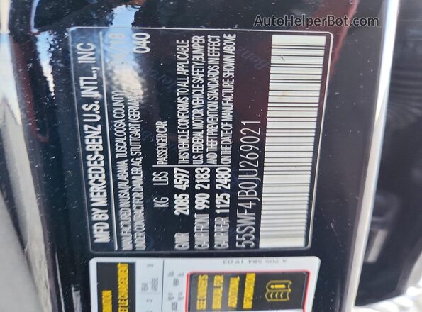 55SWF4JB0JU269021 2018 MERCEDES-BENZ C Black Շարժիչի բաժամունքի տեսք