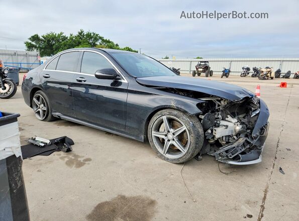 55SWF4JB1GU119069 2016 MERCEDES-BENZ C Черный Передняя правая четверть