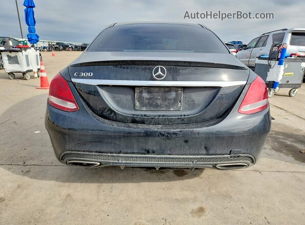 55SWF4JB1GU119069 2016 MERCEDES-BENZ C Черный Вид сзади