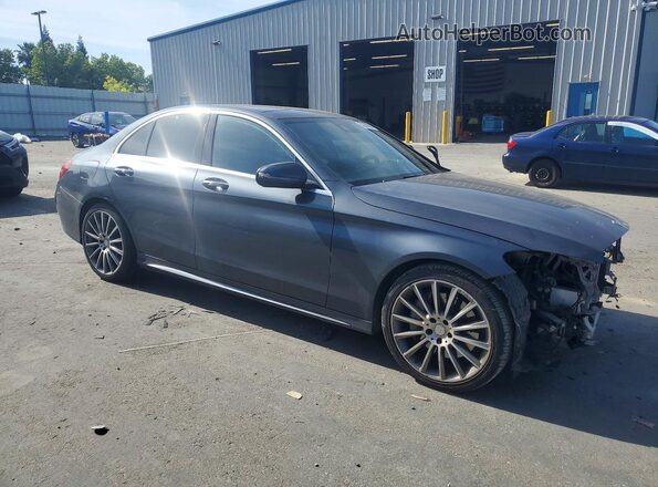 55SWF4JB1GU153383 2016 MERCEDES-BENZ C Blue Առջևի աջ