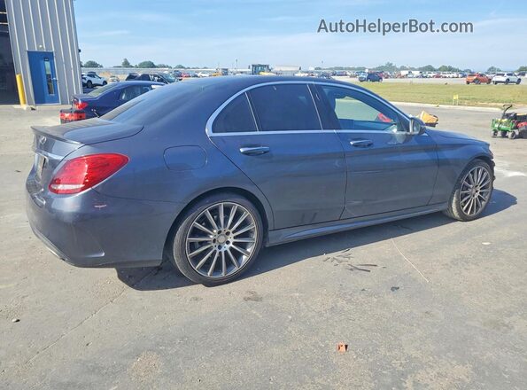 55SWF4JB1GU153383 2016 MERCEDES-BENZ C Blue Հետևի աջ