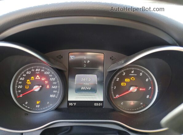 55SWF4JB1JU253460 2018 MERCEDES-BENZ C Black Widok zestawu wskaźników