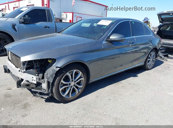 55SWF4JB2HU182375 2017 MERCEDES-BENZ C-CLASS Gray Front left