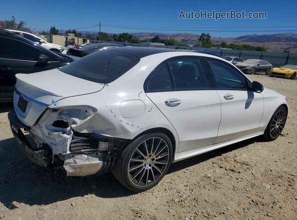 55SWF4JB2HU195885 2017 MERCEDES-BENZ C White Rear right