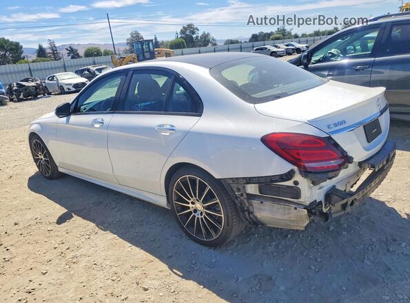 55SWF4JB2HU195885 2017 MERCEDES-BENZ C White Rear left