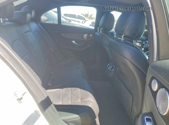 55SWF4JB2HU195885 2017 MERCEDES-BENZ C White Rear seats view