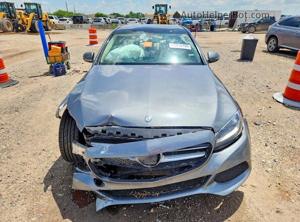 55SWF4JB2HU222244 2017 MERCEDES-BENZ C Серый Вид спереди