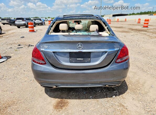 55SWF4JB2HU222244 2017 MERCEDES-BENZ C Серый Вид сзади
