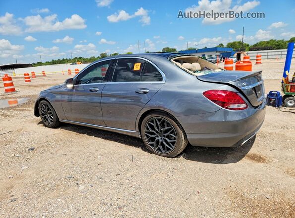 55SWF4JB2HU222244 2017 MERCEDES-BENZ C Серый Задняя левая четверть