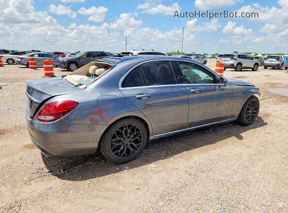 55SWF4JB2HU222244 2017 MERCEDES-BENZ C Серый Задняя правая четверть