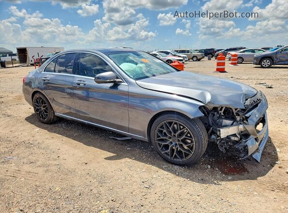 55SWF4JB2HU222244 2017 MERCEDES-BENZ C Серый Передняя правая четверть