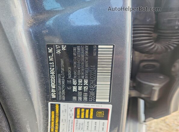 55SWF4JB2HU222244 2017 MERCEDES-BENZ C Серый Вид подкапотного пространства