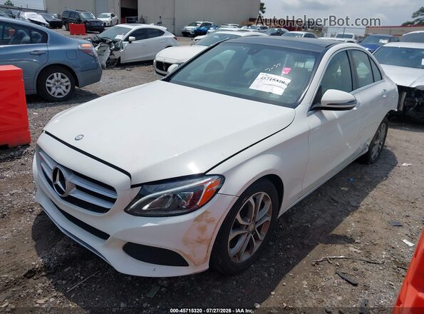 55SWF4JB3GU102290 2016 MERCEDES-BENZ C-CLASS White Vista tres cuartos delantera izquierda