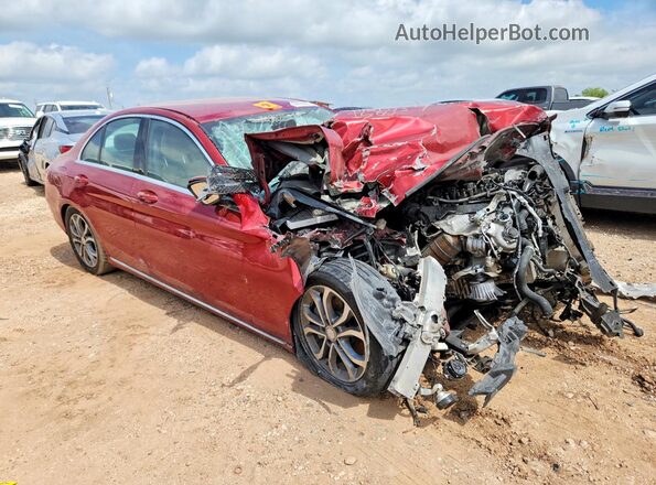 55SWF4JB3GU142093 2016 MERCEDES-BENZ C Red Front right