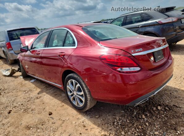 55SWF4JB3GU142093 2016 MERCEDES-BENZ C Red Rear left