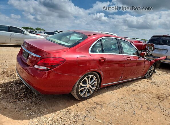 55SWF4JB3GU142093 2016 MERCEDES-BENZ C Red Rear right