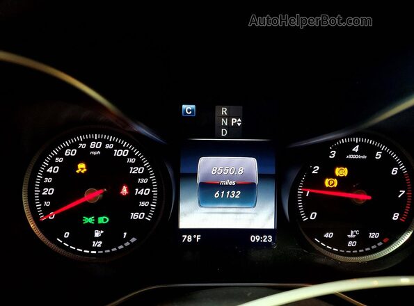 55SWF4JB3GU149139 2016 MERCEDES-BENZ C Черный Вид щитка приборов