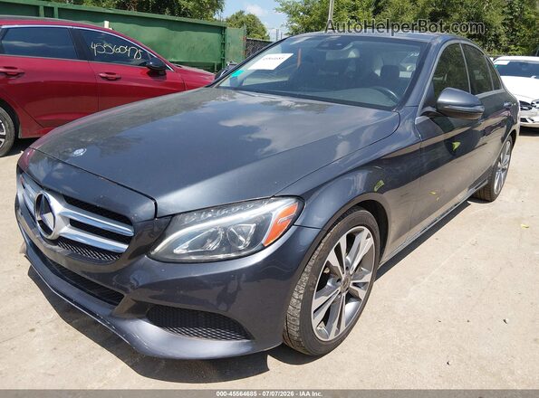 55SWF4JB3GU154437 2016 MERCEDES-BENZ C-CLASS Gray Vista tres cuartos delantera izquierda