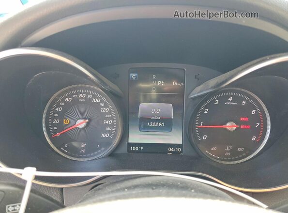 55SWF4JB3HU184328 2017 MERCEDES-BENZ C Blue Widok zestawu wskaźników