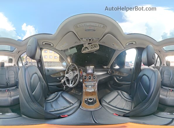 55SWF4JB3HU200026 2017 MERCEDES-BENZ C Black Widok naklejki z numerem VIN