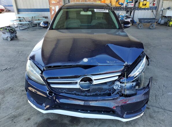 55SWF4JB3HU226139 2017 MERCEDES-BENZ C Синий Вид спереди