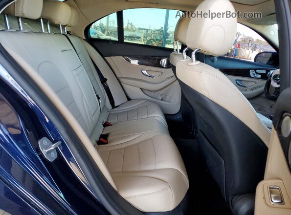 55SWF4JB3HU226139 2017 MERCEDES-BENZ C Синий Вид задних сидений