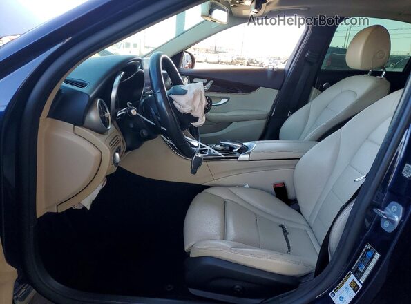 55SWF4JB3HU226139 2017 MERCEDES-BENZ C Синий Вид салона спереди