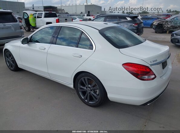 55SWF4JB3JU240306 2018 MERCEDES-BENZ C-CLASS White Հետևի ձախ
