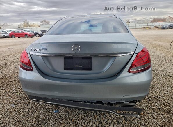 55SWF4JB3JU243822 2018 MERCEDES-BENZ C Blue Rear view
