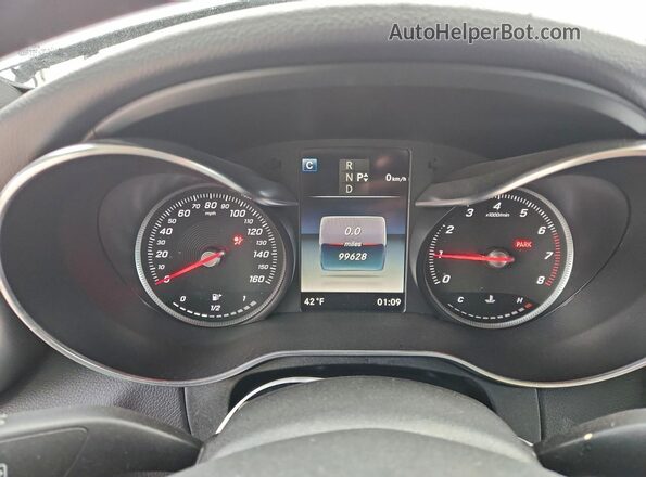 55SWF4JB3JU243822 2018 MERCEDES-BENZ C Blue Instrument cluster view
