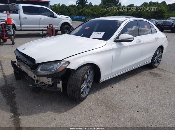 55SWF4JB3JU245134 2018 MERCEDES-BENZ C-CLASS White Передня ліва чверть
