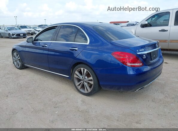 55SWF4JB3JU252469 2018 MERCEDES-BENZ C-CLASS Blue Trasero izquierdo