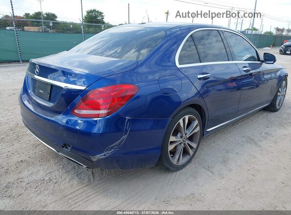 55SWF4JB3JU252469 2018 MERCEDES-BENZ C-CLASS Blue Trasero derecho