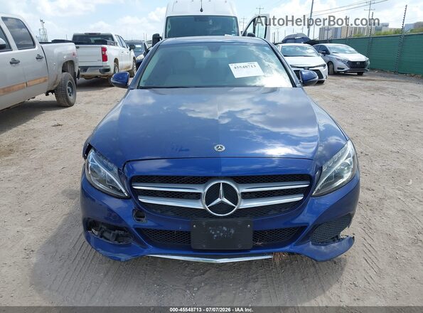 55SWF4JB3JU252469 2018 MERCEDES-BENZ C-CLASS Blue Vista del salpicadero
