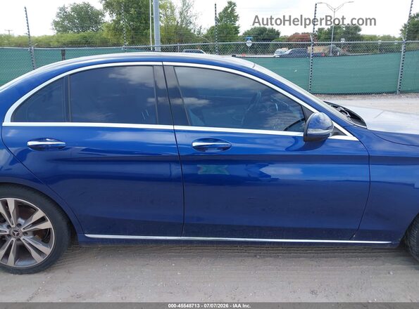 55SWF4JB3JU252469 2018 MERCEDES-BENZ C-CLASS Blue Vista del cuadro de instrumentos
