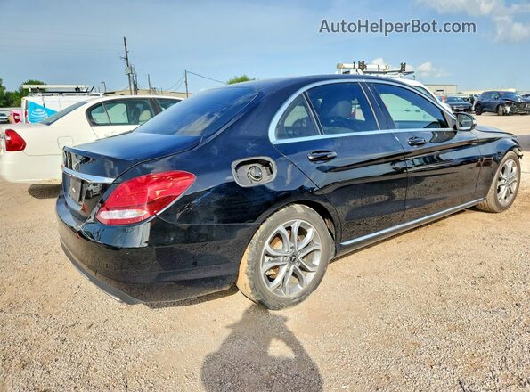 55SWF4JB3JU266713 2018 MERCEDES-BENZ C Black Tył prawy