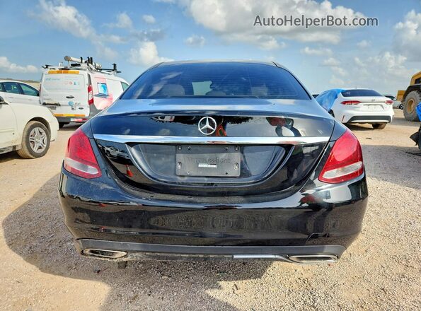 55SWF4JB3JU266713 2018 MERCEDES-BENZ C Black Widok z tyłu