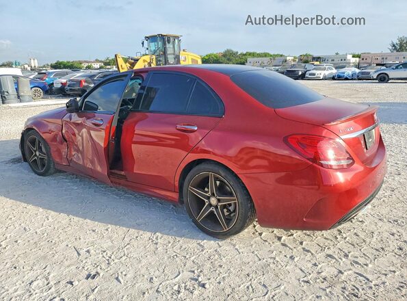 55SWF4JB4GU098735 2016 MERCEDES-BENZ C Red Tył lewy