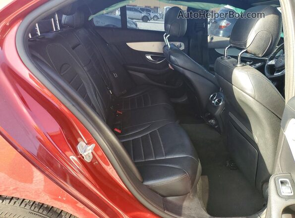 55SWF4JB4GU098735 2016 MERCEDES-BENZ C Red Widok tylnych siedzeń