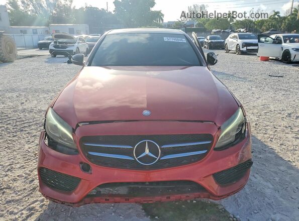 55SWF4JB4GU098735 2016 MERCEDES-BENZ C Red Widok z przodu