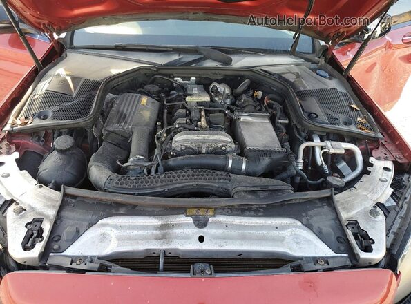 55SWF4JB4GU098735 2016 MERCEDES-BENZ C Red Widok wnętrza z tyłu